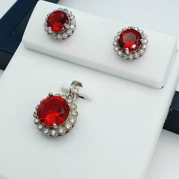 "925 Sterling Silver Cubic Zircon Jewelry Set, UU1P7A7049 - Picture 2 of 10